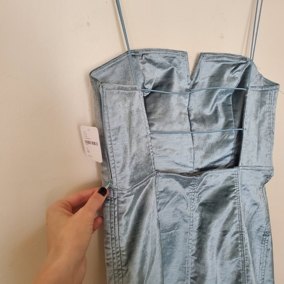 NWT Free People Mint Antoinette Velvet Mini Dress - Picture 7 of 10